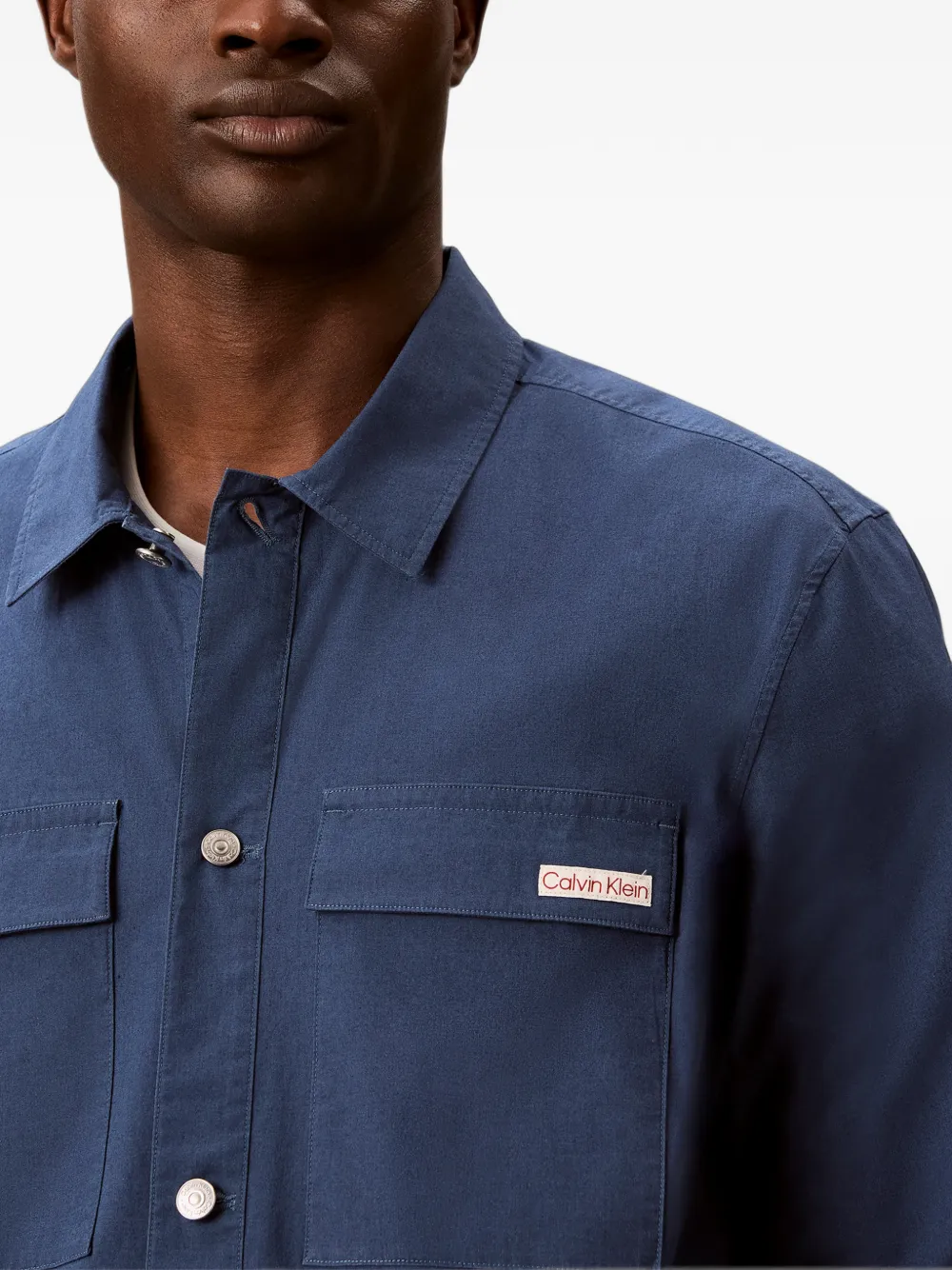 Calvin Klein Overhemd met klepzakken Blauw