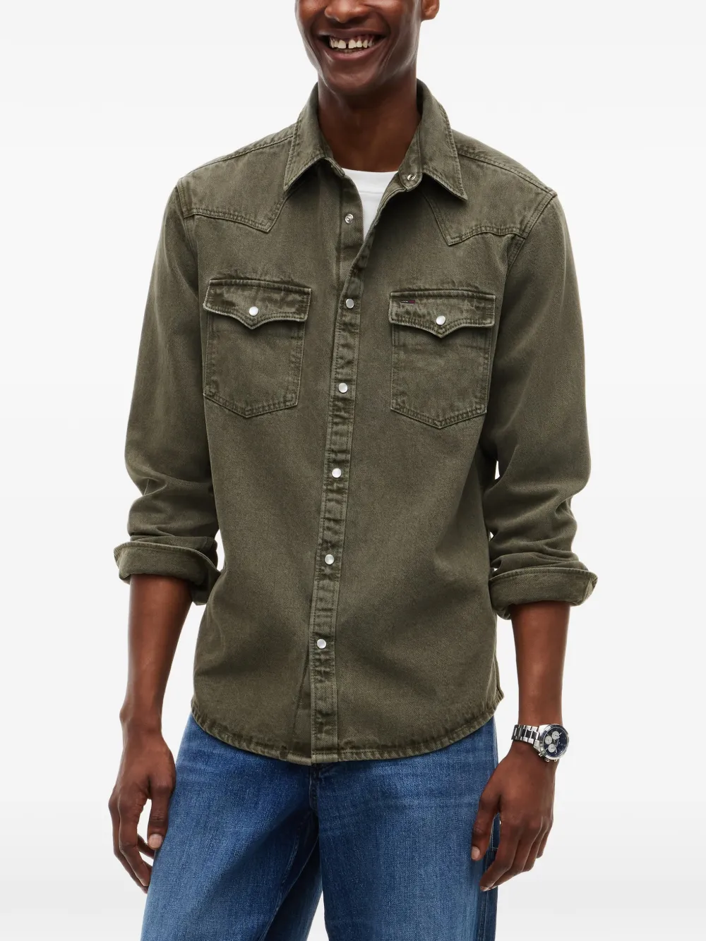 Tommy Hilfiger Denim overhemd Groen