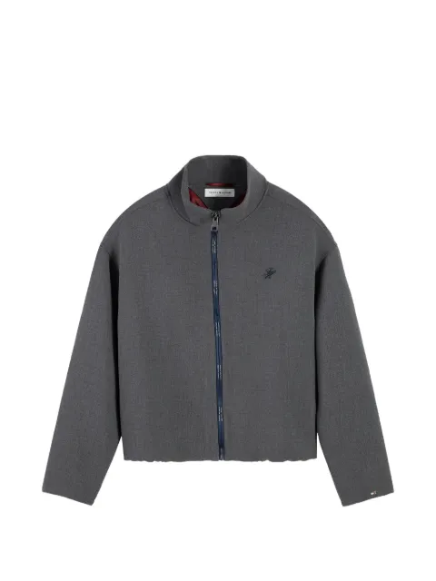 Tommy Hilfiger logo-embroidered high-neck jacket