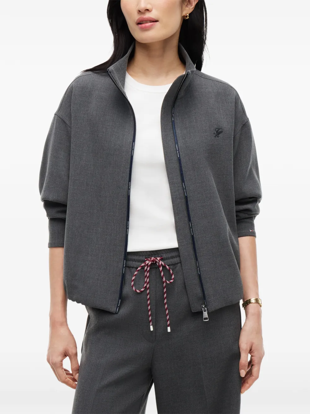 Tommy Hilfiger Jack met geborduurd logo Grijs