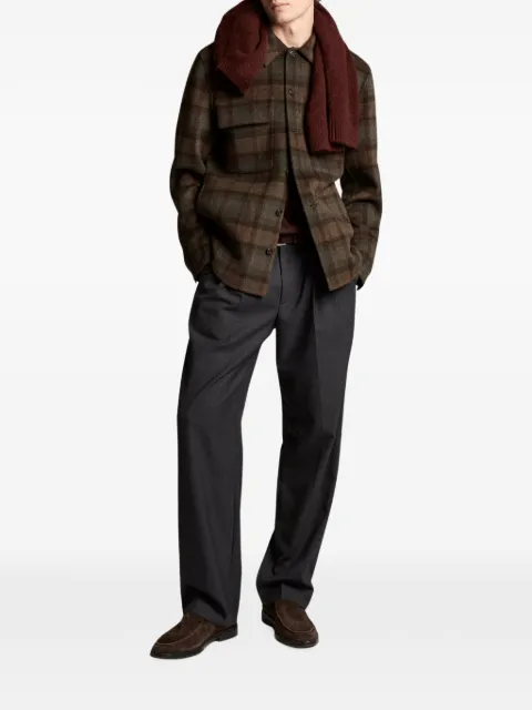 Vince check-pattern button-up jacket