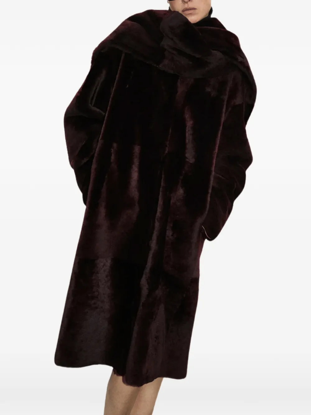 Utzon Chiyo shearling coat - Red