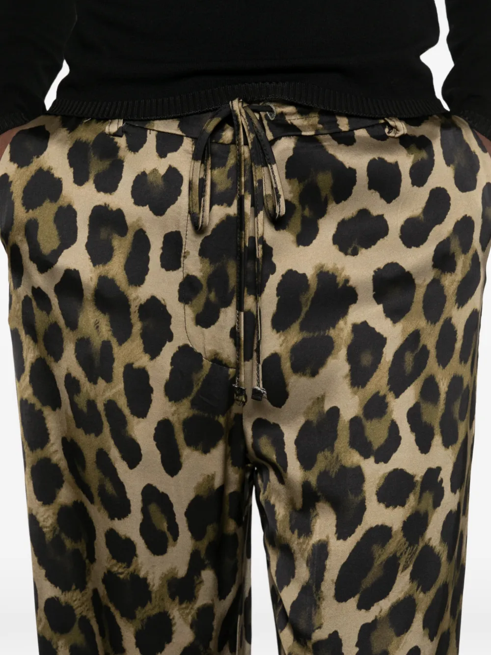 IMPERIAL Broek met luipaardprint Groen