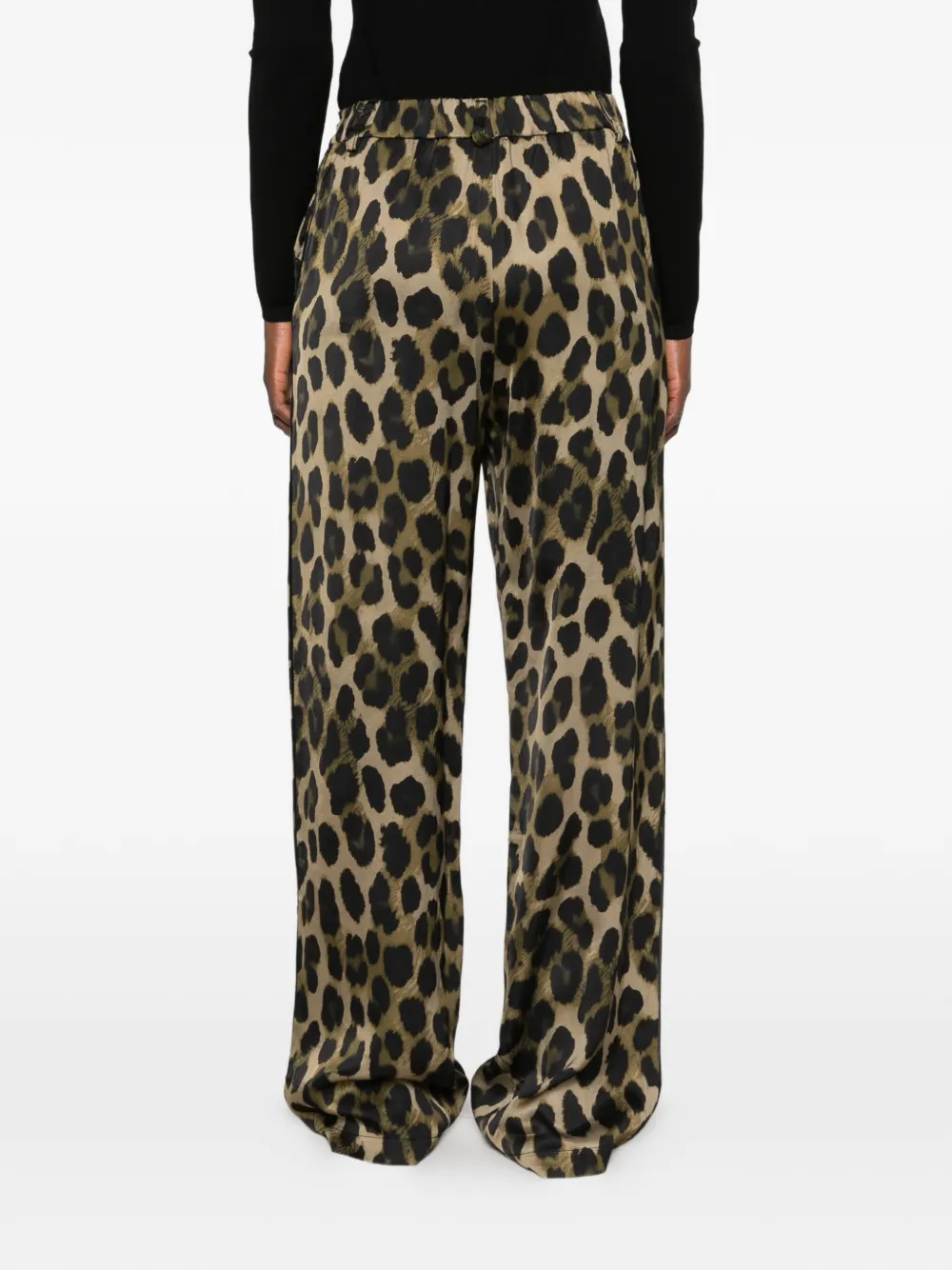 IMPERIAL Broek met luipaardprint Groen