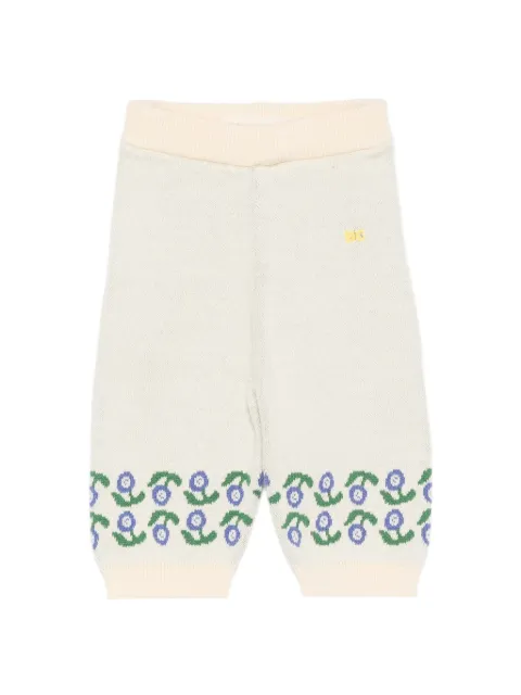 Bobo Choses floral-intarsia knitted trousers
