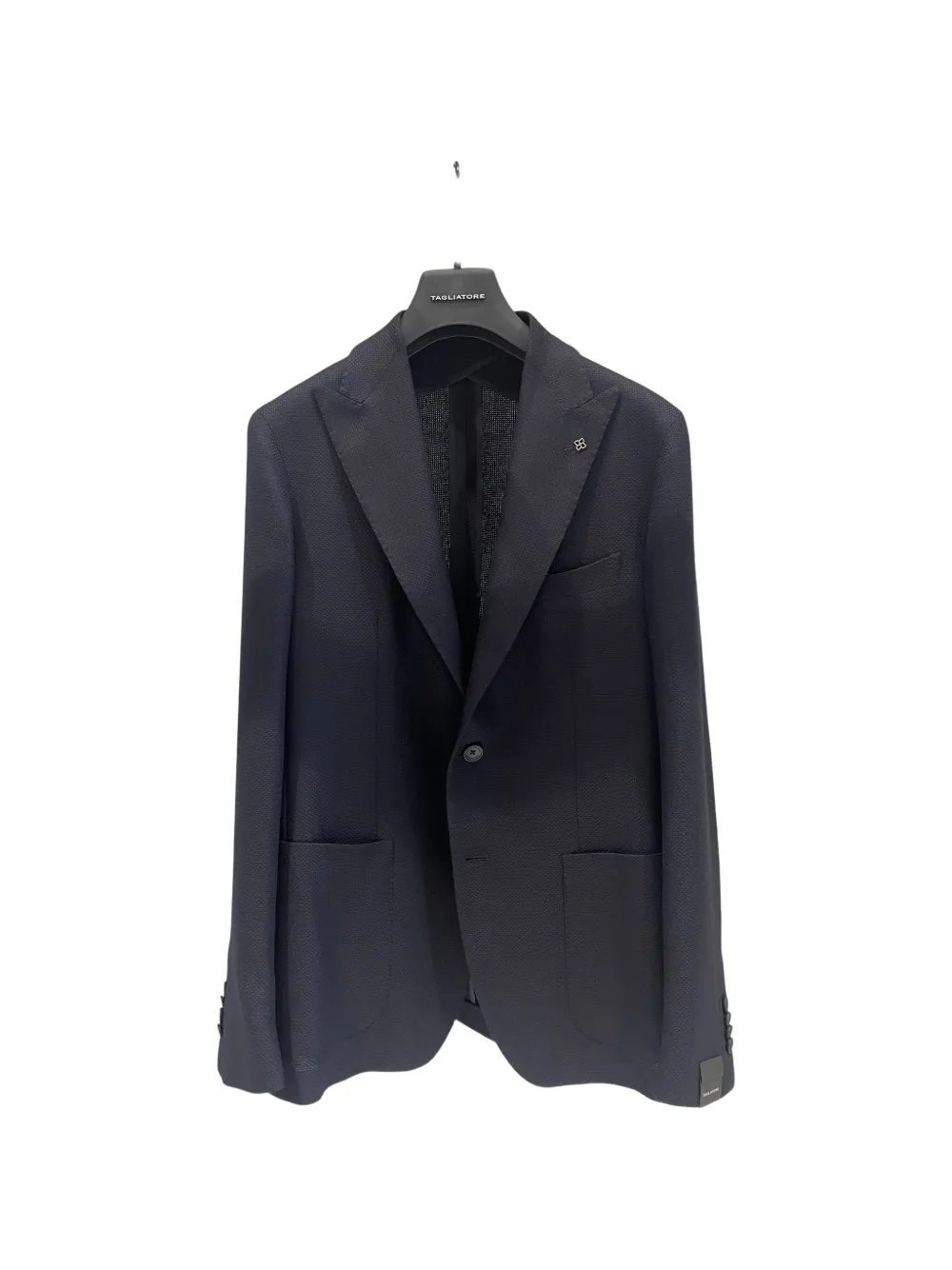 Tagliatore textured-finish peak-lapel blazer - Blue