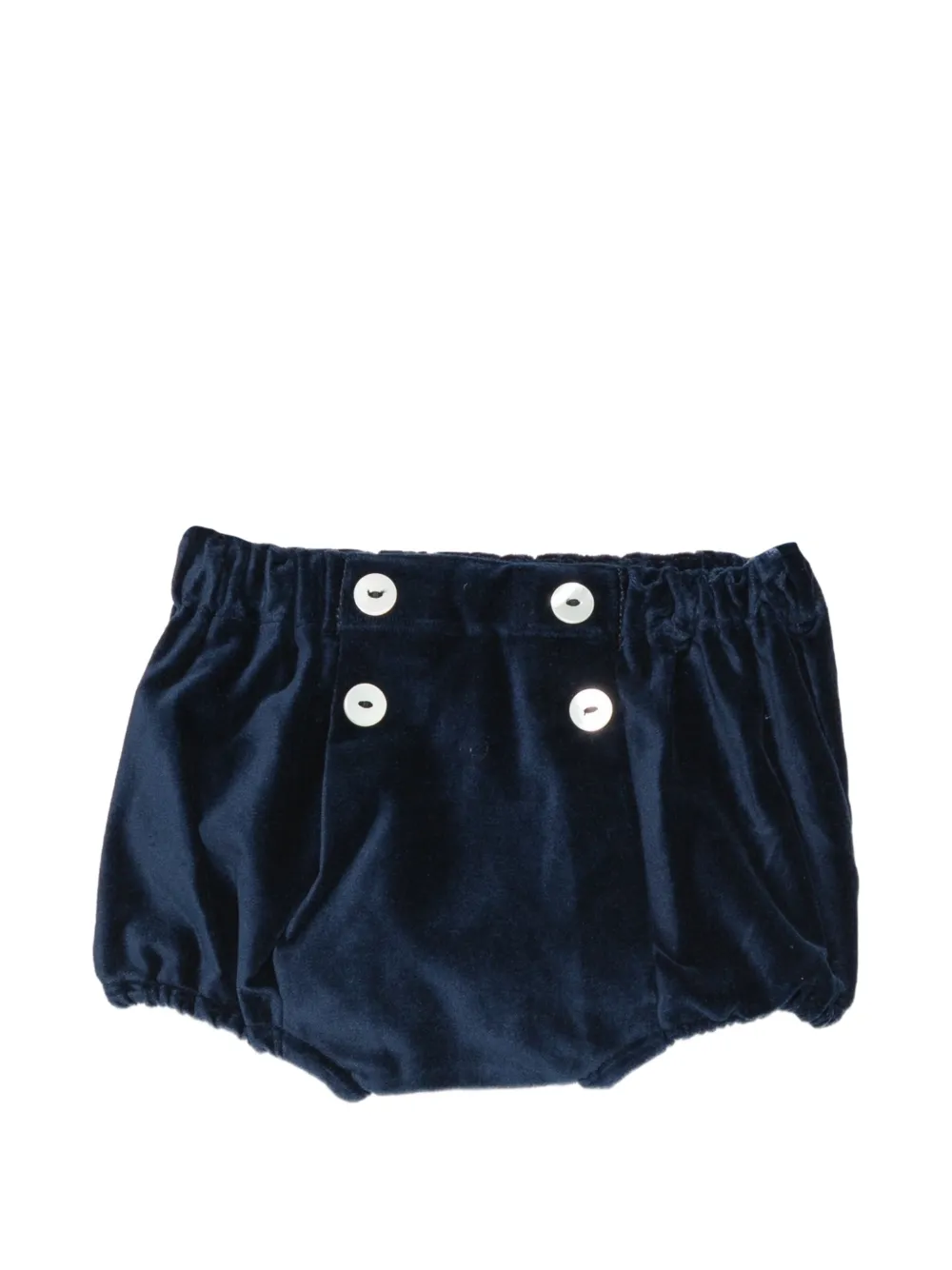 Mariella Ferrari velvet button-detail shorts - Bleu Mariella Ferrari velvet button-detail shorts - Bleu