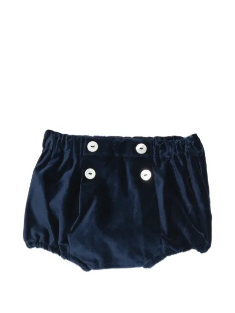Mariella Ferrari velvet button-detail shorts