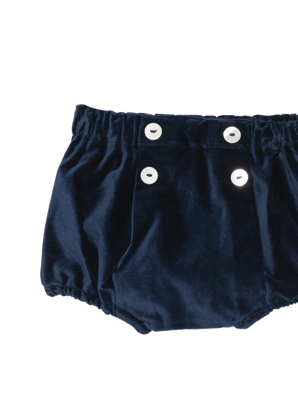 Mariella Ferrari velvet button-detail shorts Blauw