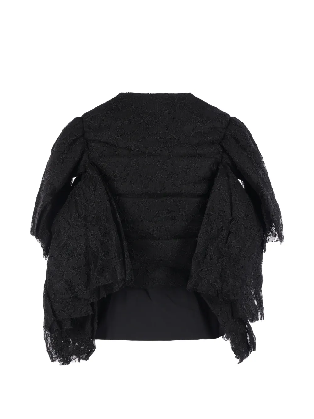 Comme Des Garçons Jack met kanten laag en ruches Zwart