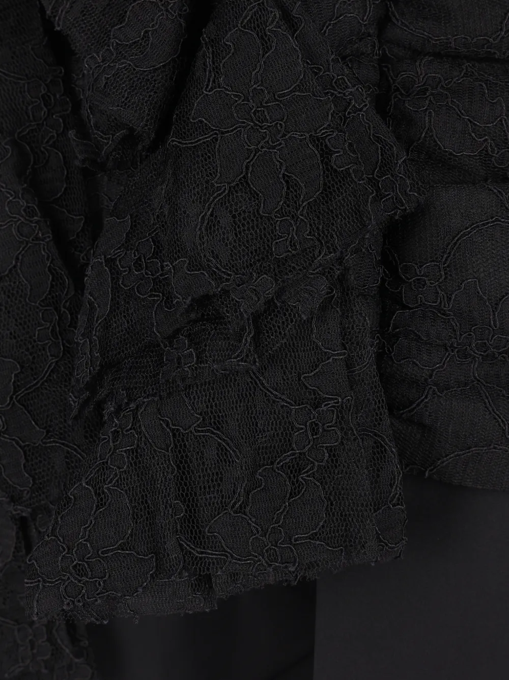 Comme Des Garçons Jack met kanten laag en ruches Zwart