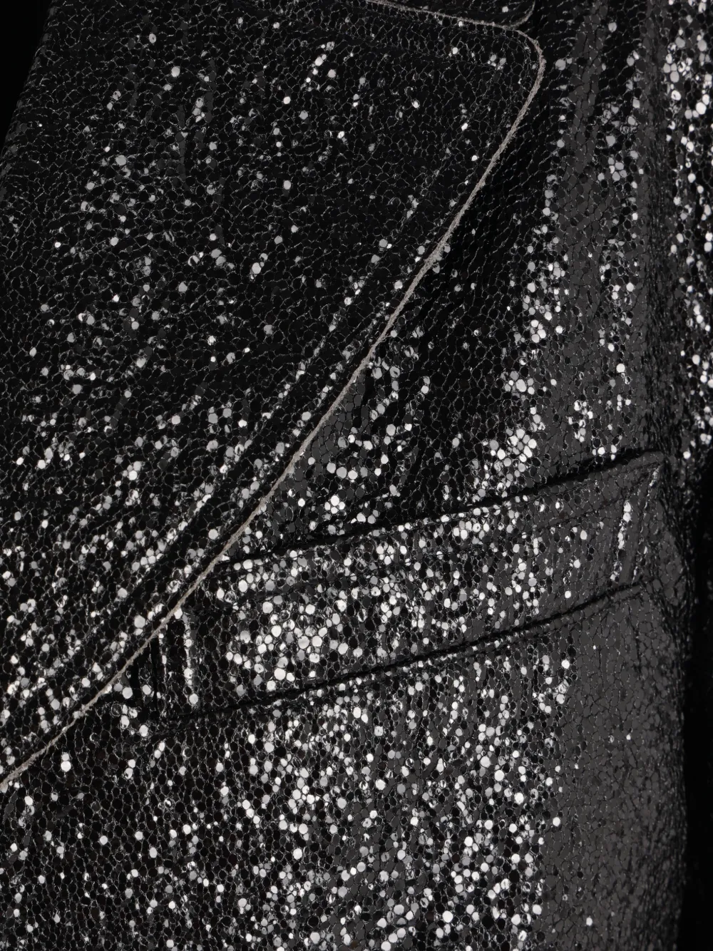 Junya Watanabe sequin-embellished single-breasted blazer Zwart