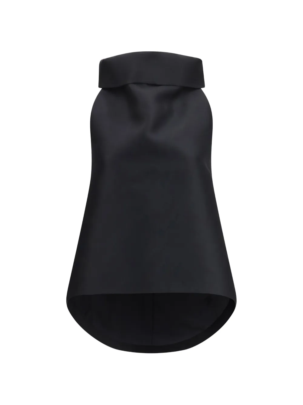 Balenciaga bow-detail asymmetric-hem top - Nero