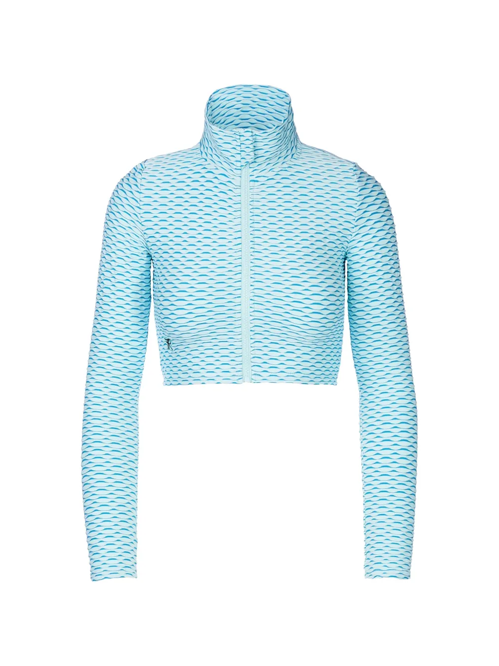 Tessitura Body Couture Cropped-Top mit 3D-Struktur - Blau