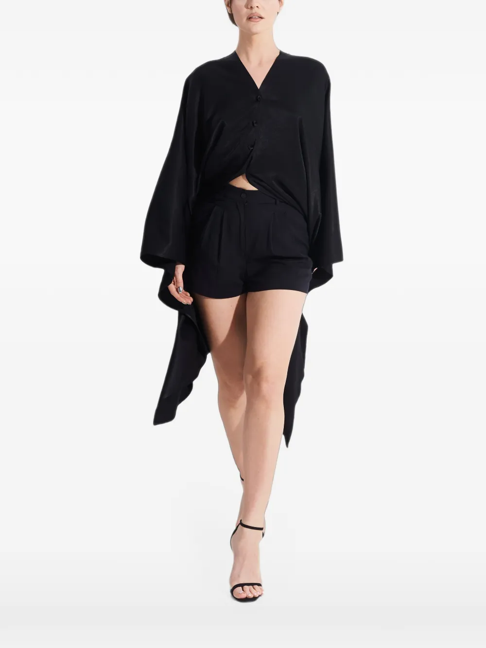 Tessitura Swarovski crystal-embellishedmidi dress Zwart