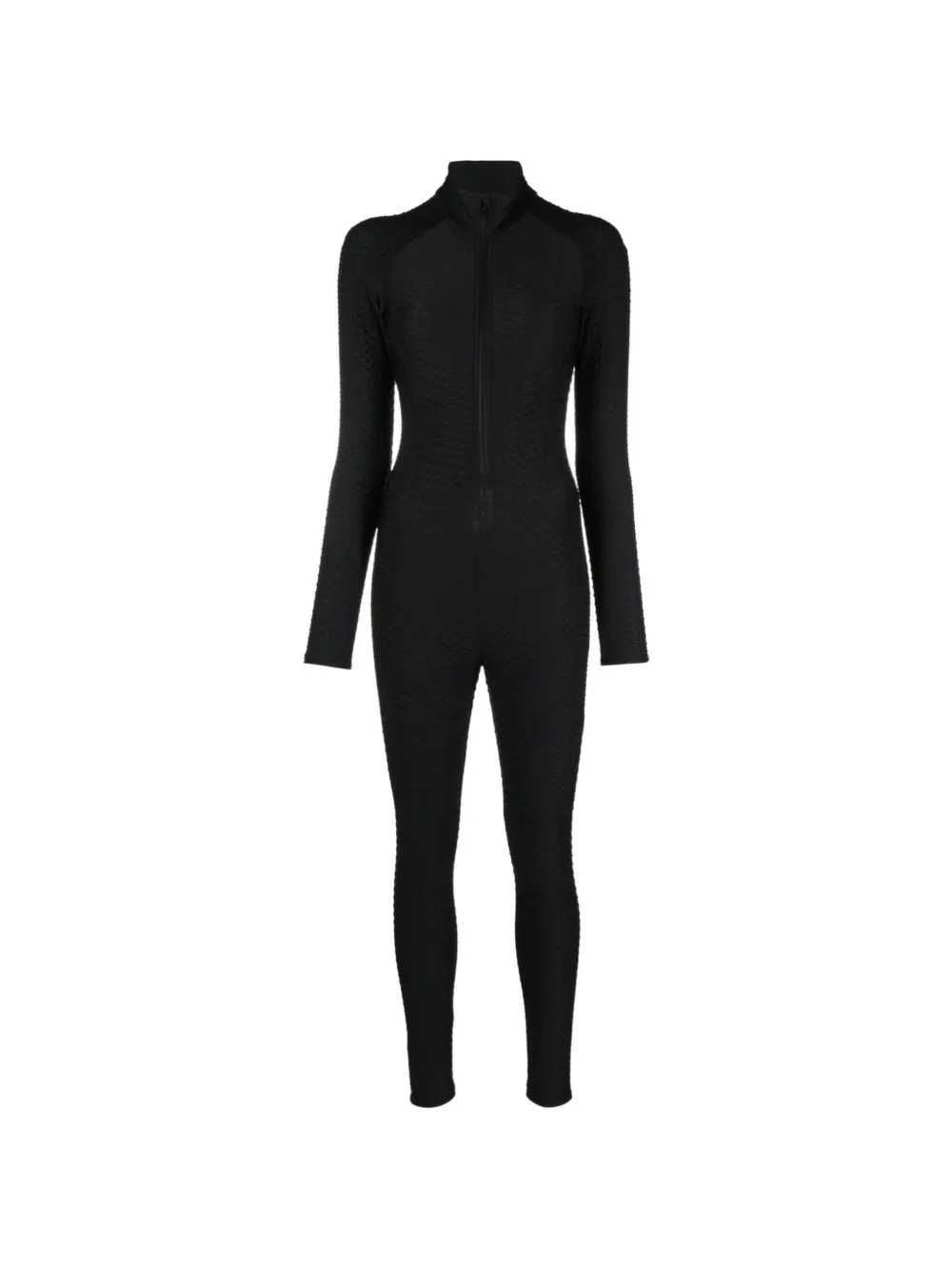 Tessitura Body Couture 3D Move textured long-sleeved fitted jumpsuit