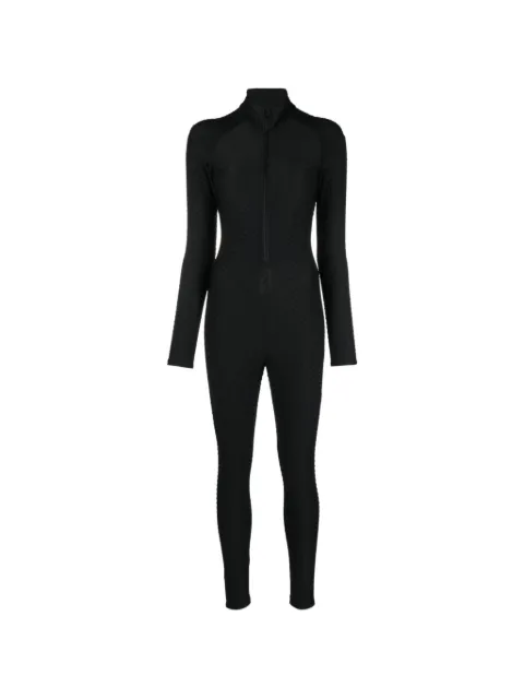 Tessitura jumpsuit 3D Move ajustado de manga larga y texturizado