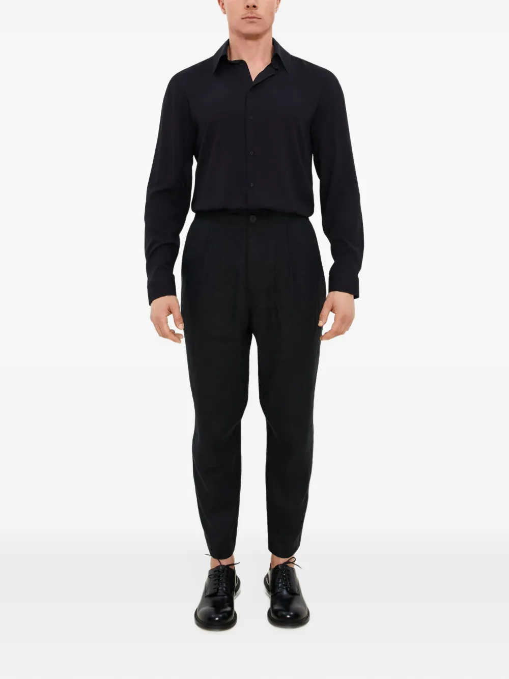 Tessitura Linnen broek Zwart