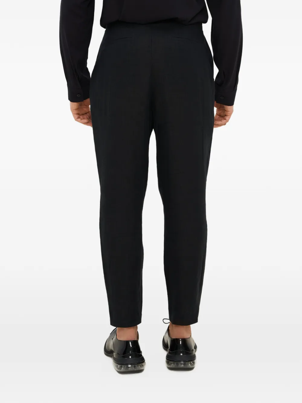 Tessitura Linnen broek Zwart