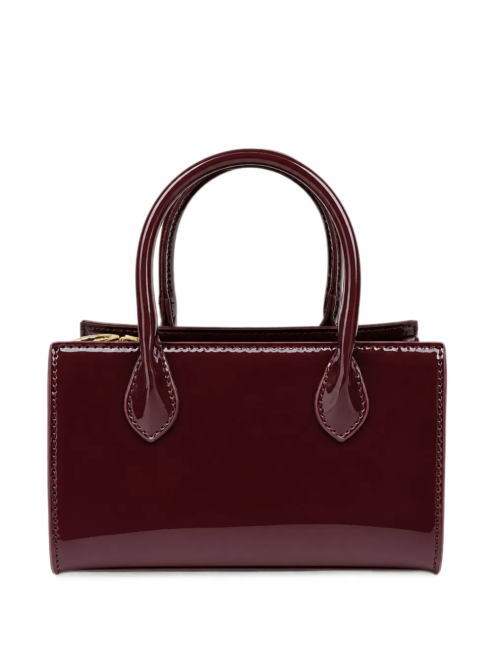 Benetton mini patent-finish tote bag
