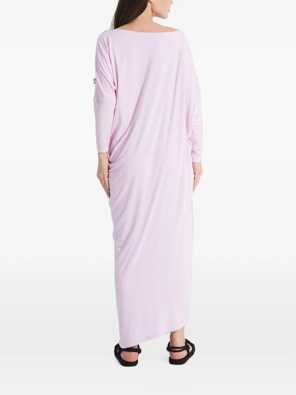 Tessitura draped oversized maxi dress Roze