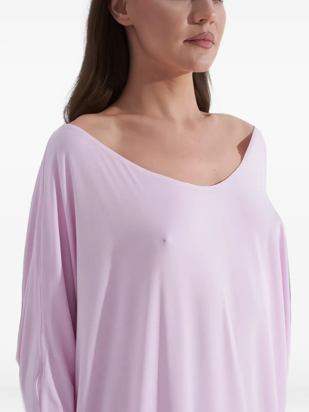 Tessitura draped oversized maxi dress Roze
