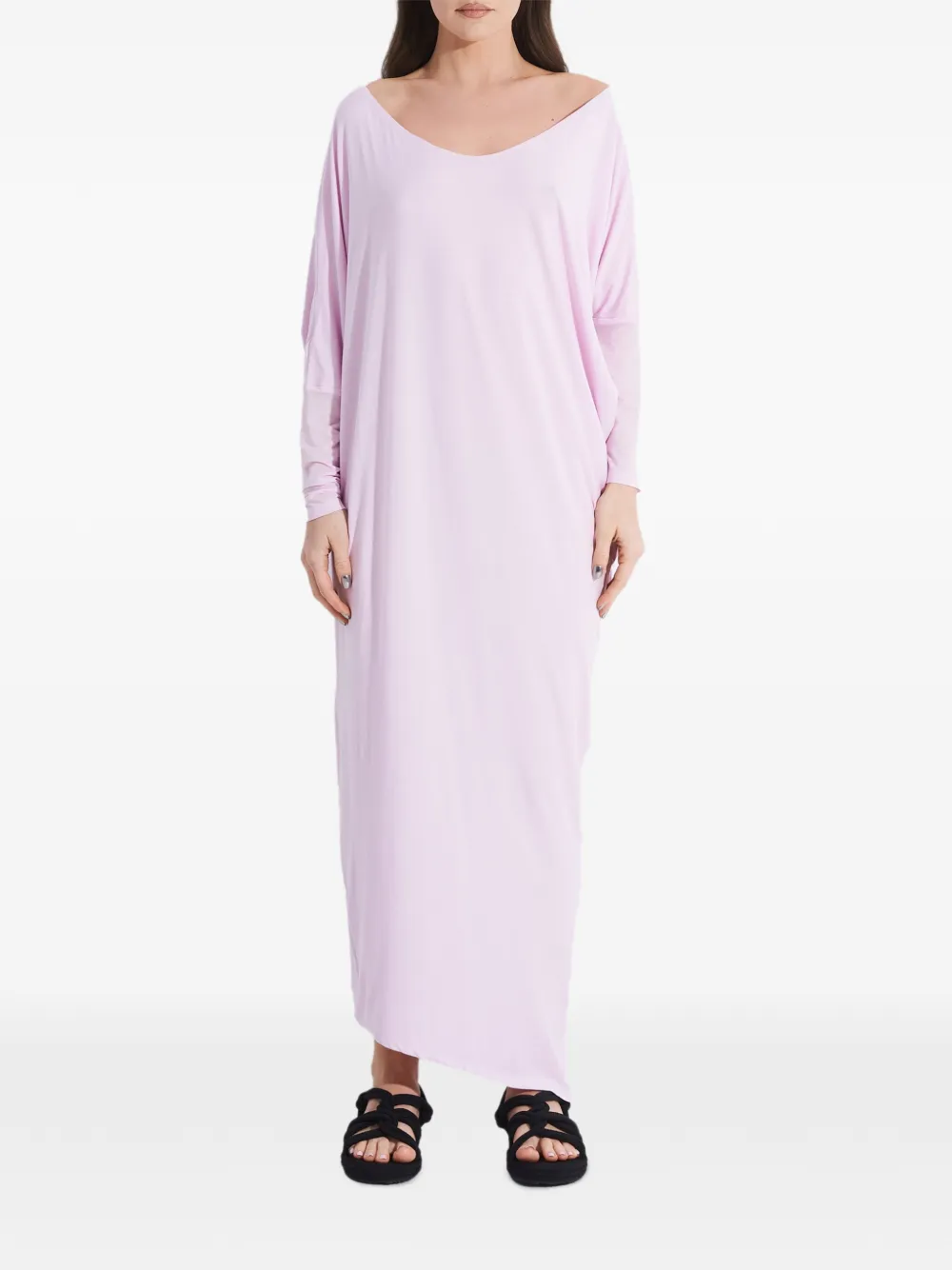 Tessitura draped oversized maxi dress