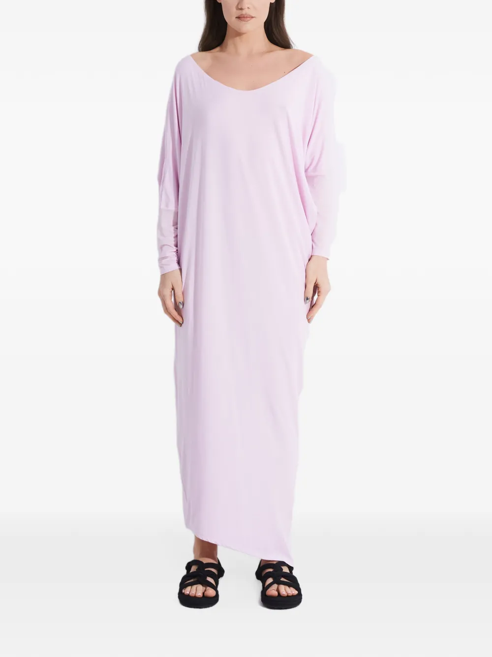 Tessitura draped oversized maxi dress Roze