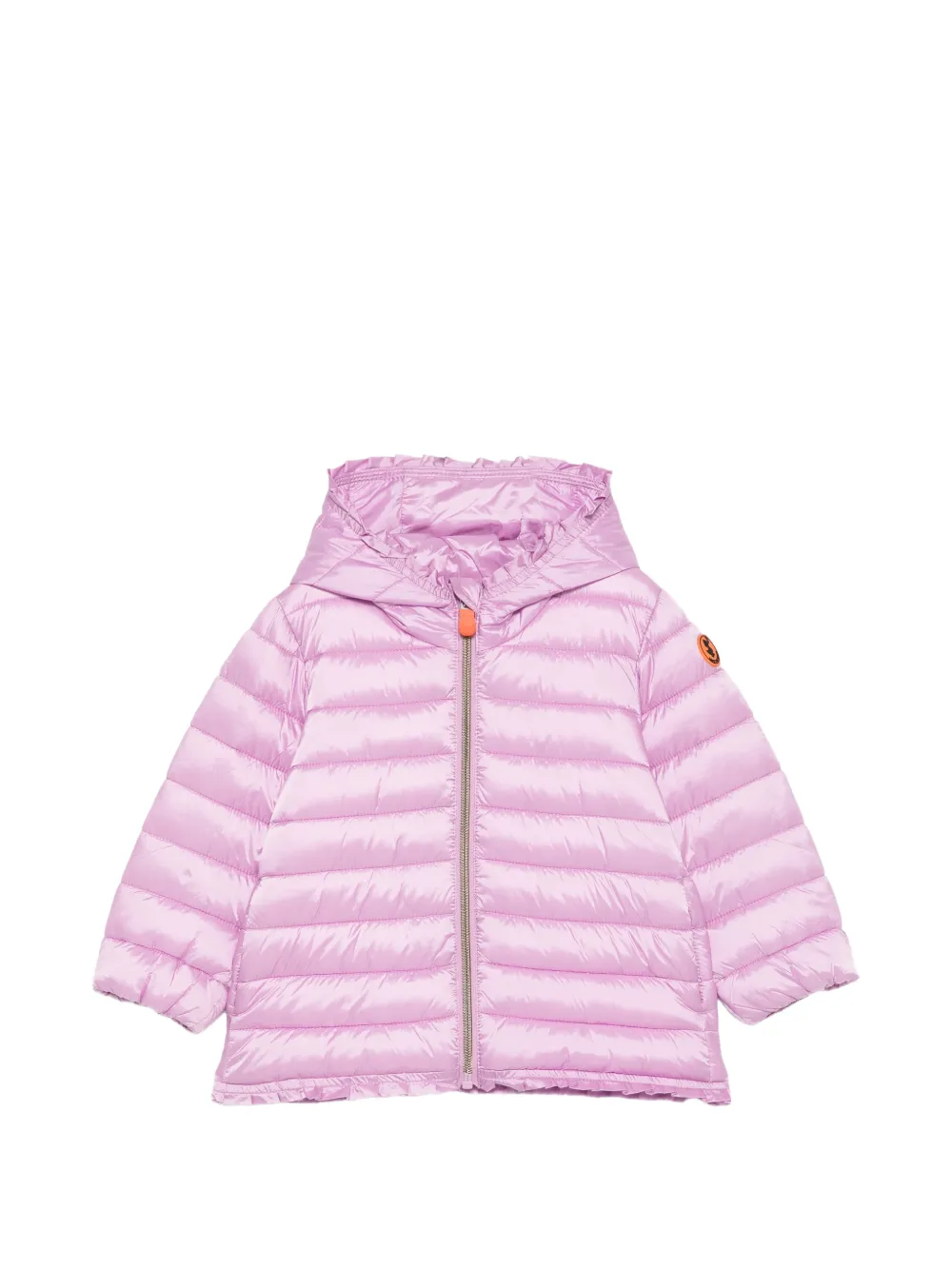 Save The Duck Kids Gewatteerd jack met ruches Roze