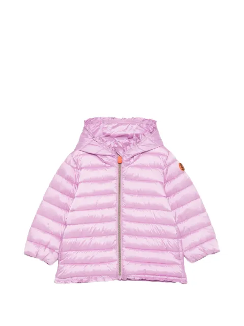 Save The Duck Kids quilted ruffled padded jacket