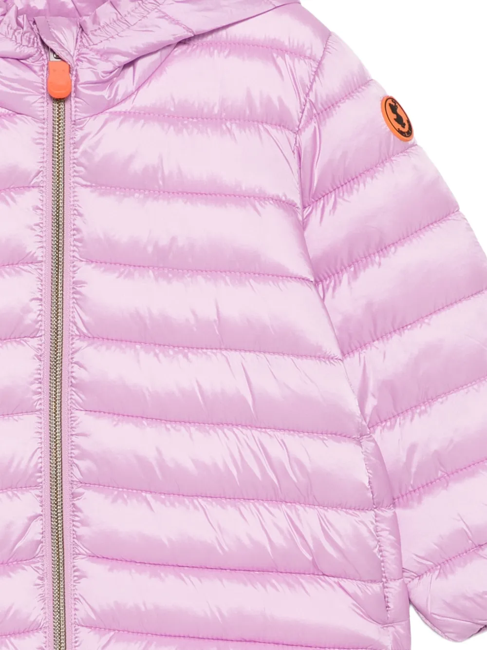 Save The Duck Kids Gewatteerd jack met ruches Roze