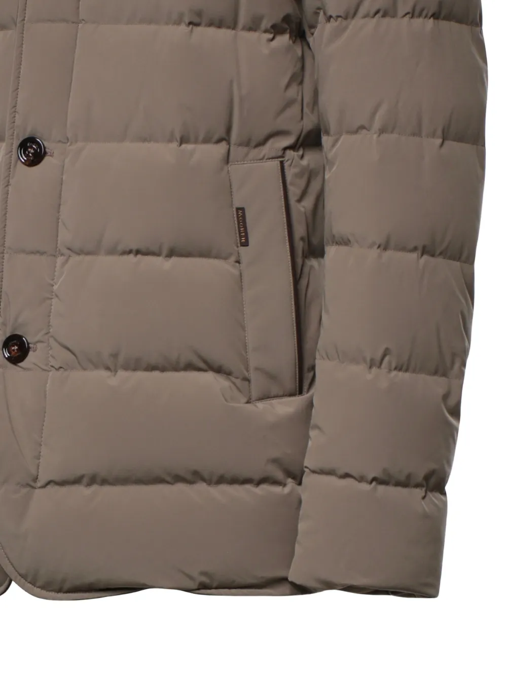 Moorer quilted button-up jacket Beige
