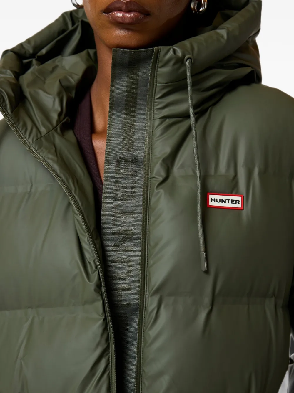 Hunter Hutchison belt-fastening oversized coat Groen