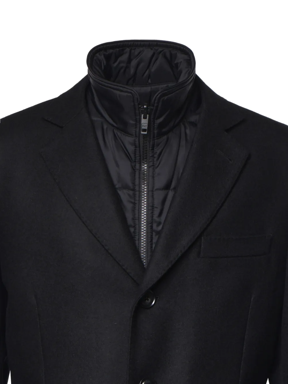 Fay padded-insert single-breasted coat Zwart