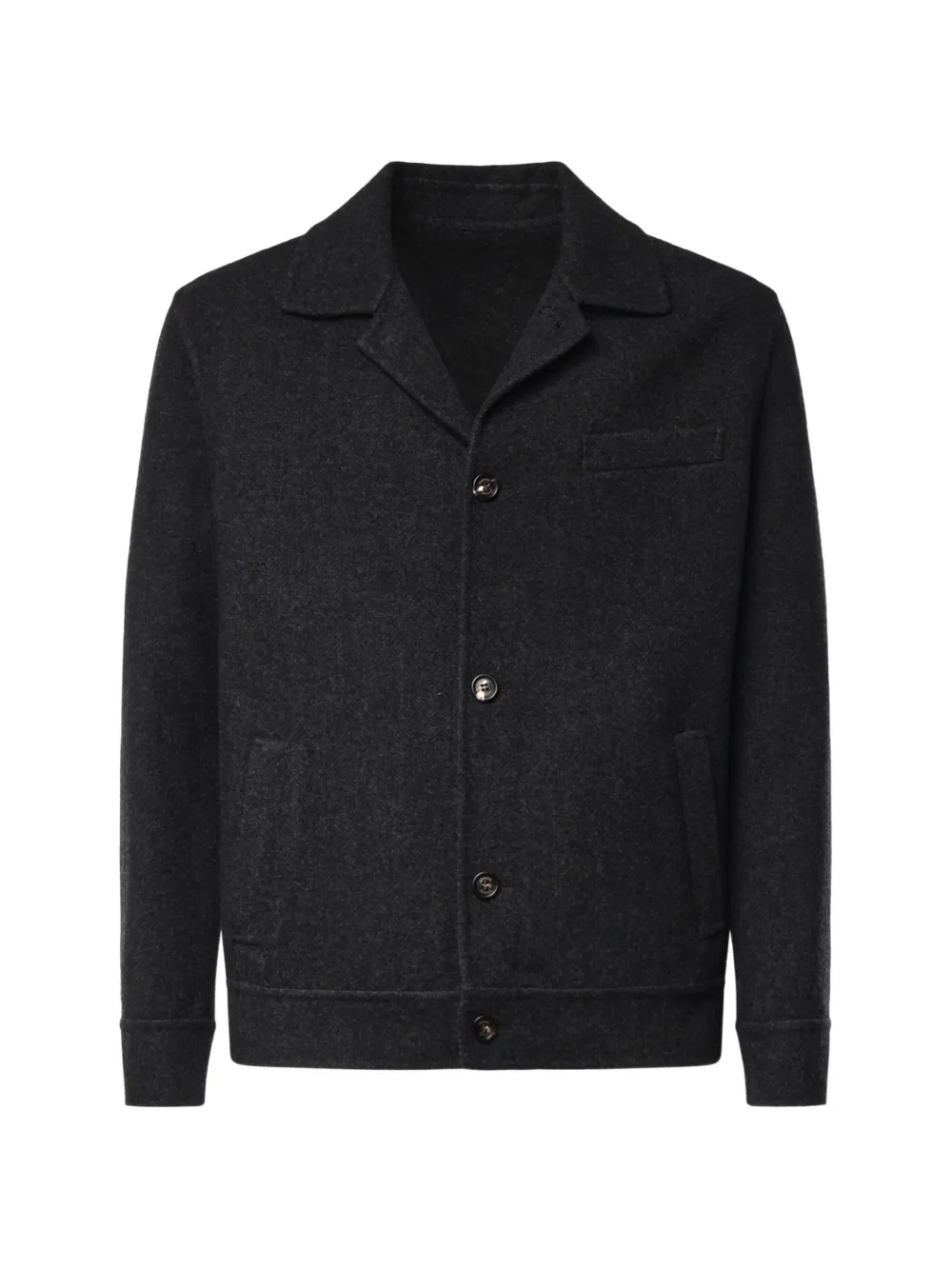 Eleventy button-up wool shirt jacket - Grigio