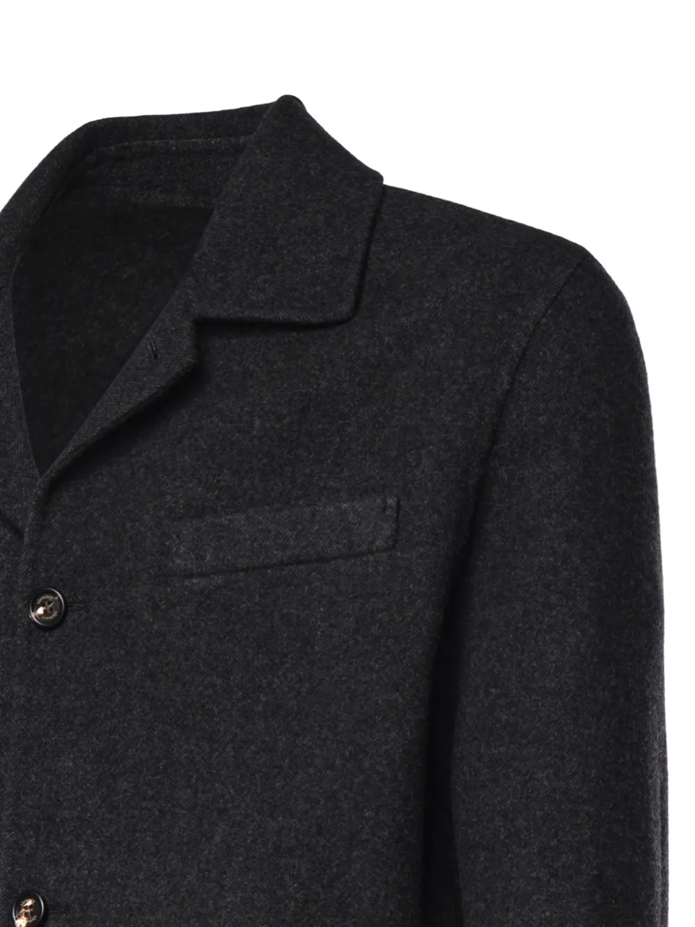 Eleventy button-up wool shirt jacket Grijs