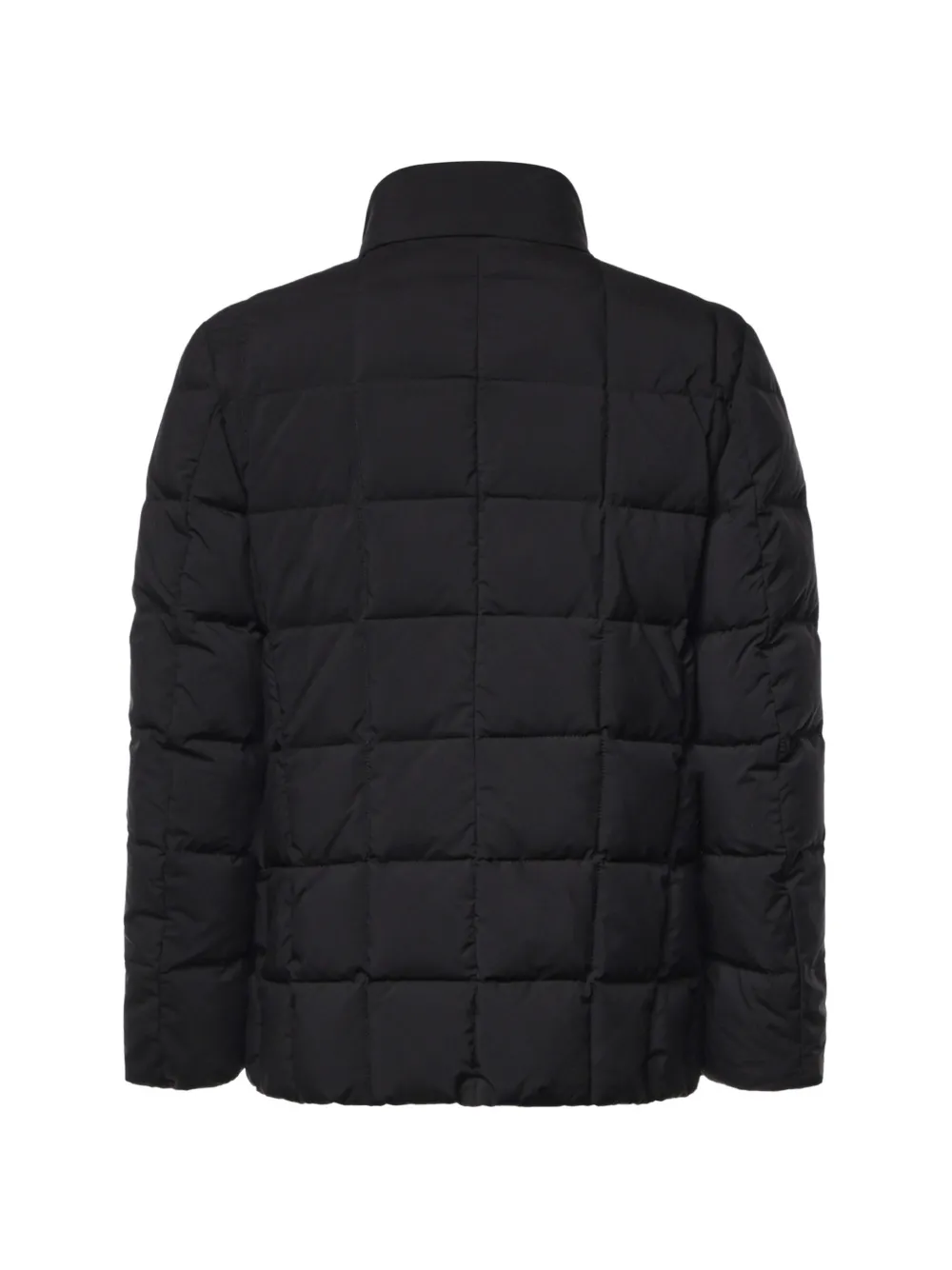 Fay quilted button-up jacket Zwart
