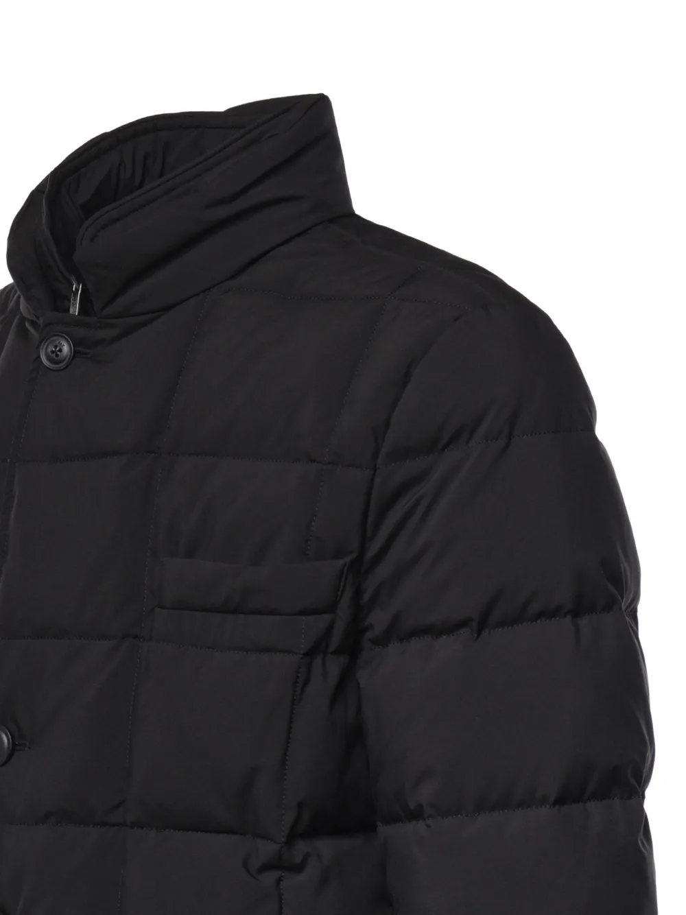 Fay quilted button-up jacket Zwart