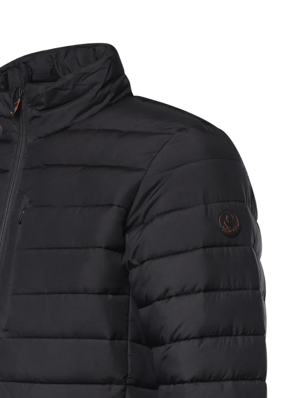 Save The Duck quilted high-neck jacket Zwart