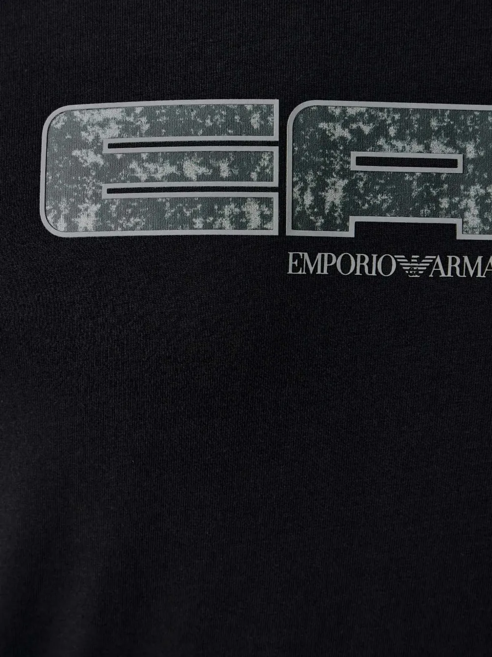 Ea7 Emporio Armani Katoenen T-shirt met logoprint Zwart