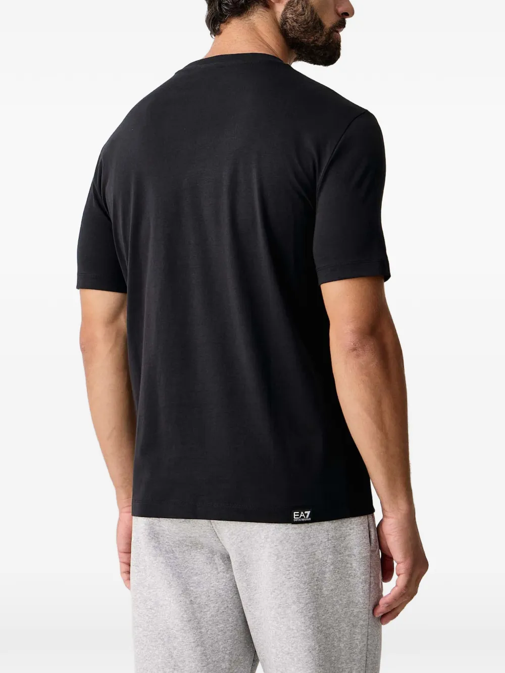 Ea7 Emporio Armani Katoenen T-shirt met logoprint Zwart