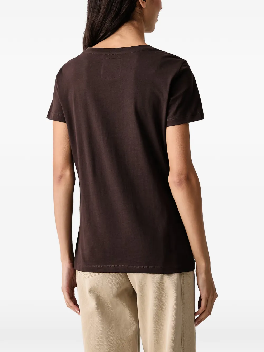 Armani Exchange T-shirt met geborduurd logo Bruin