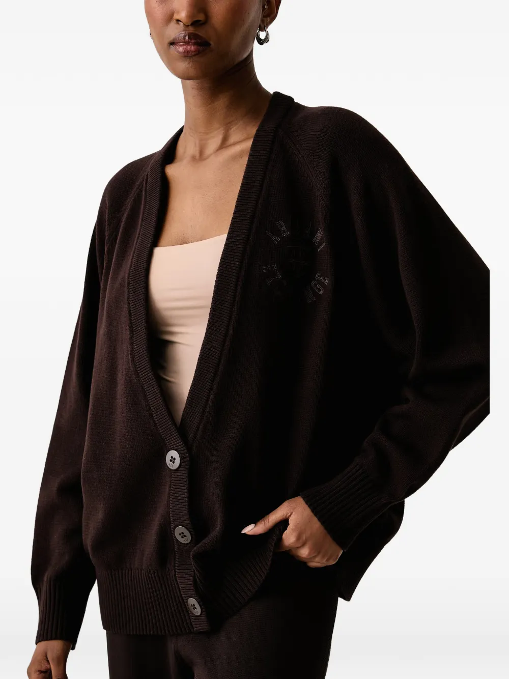 Armani Exchange Vest met geborduurd logo Bruin