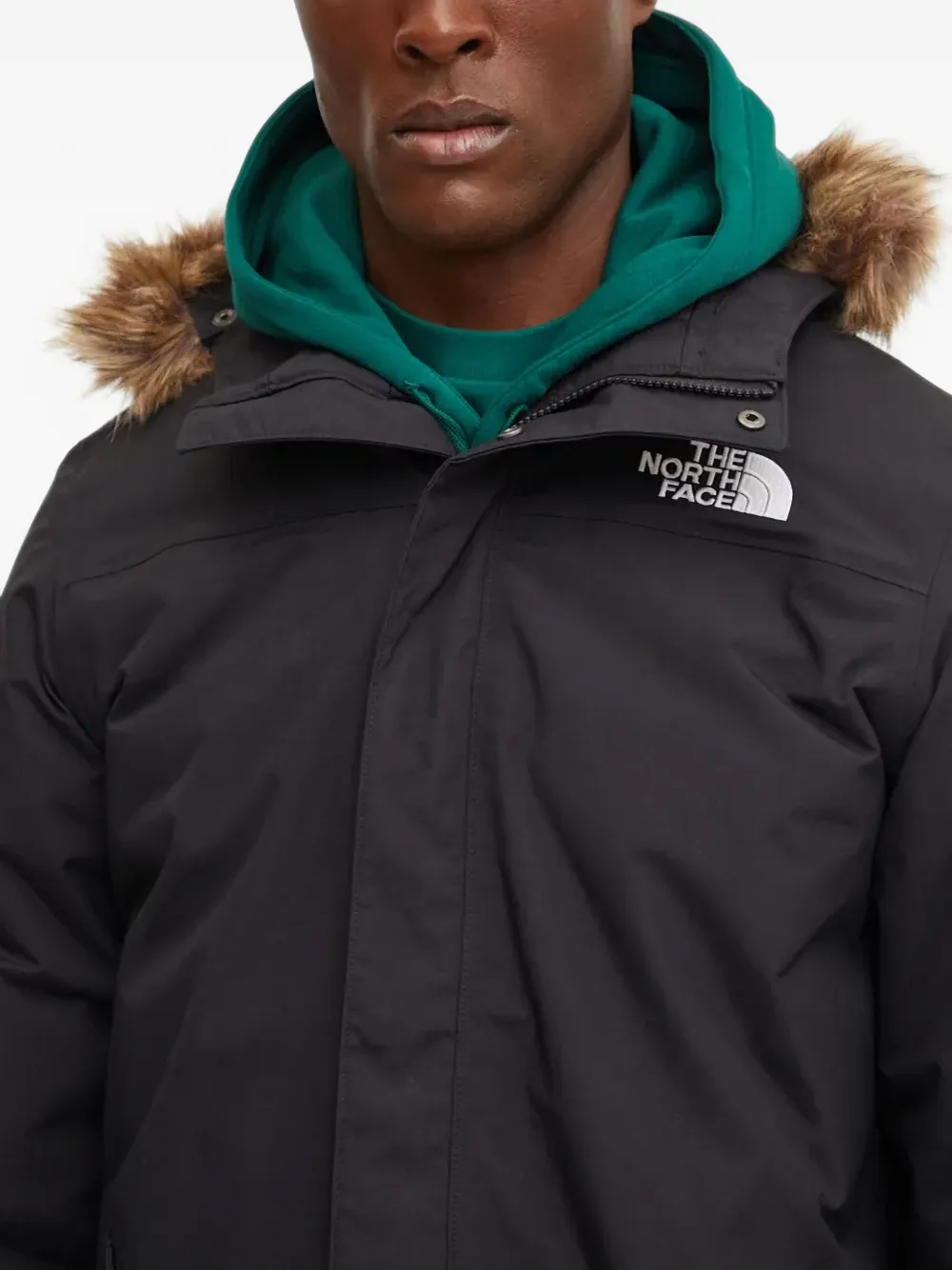 The North Face Jack met imitatiebont Zwart