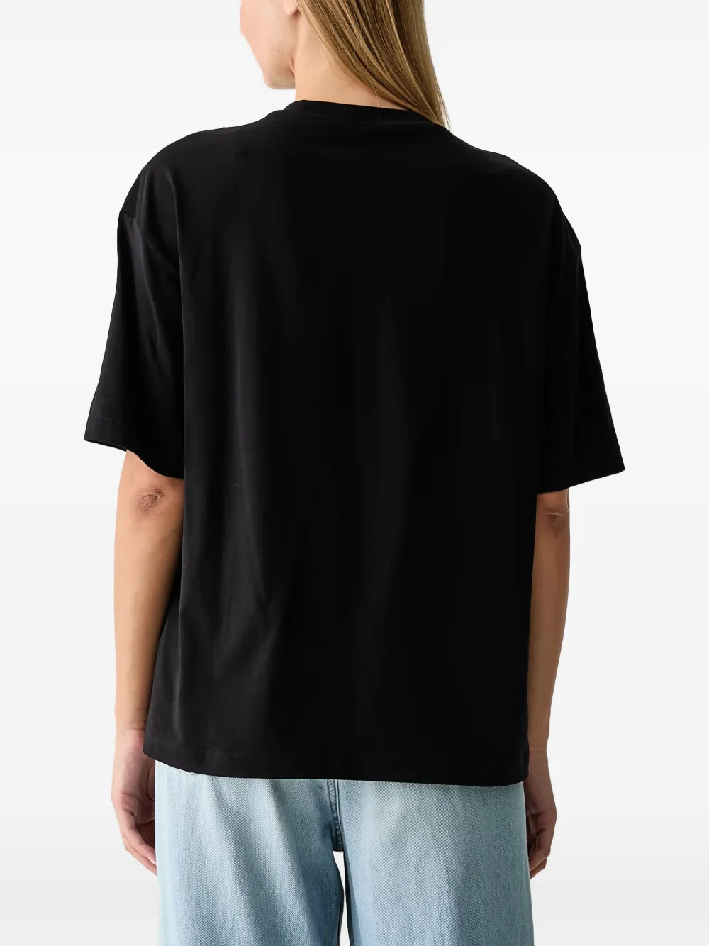 Ea7 Emporio Armani oversized logo-print T-shirt Zwart