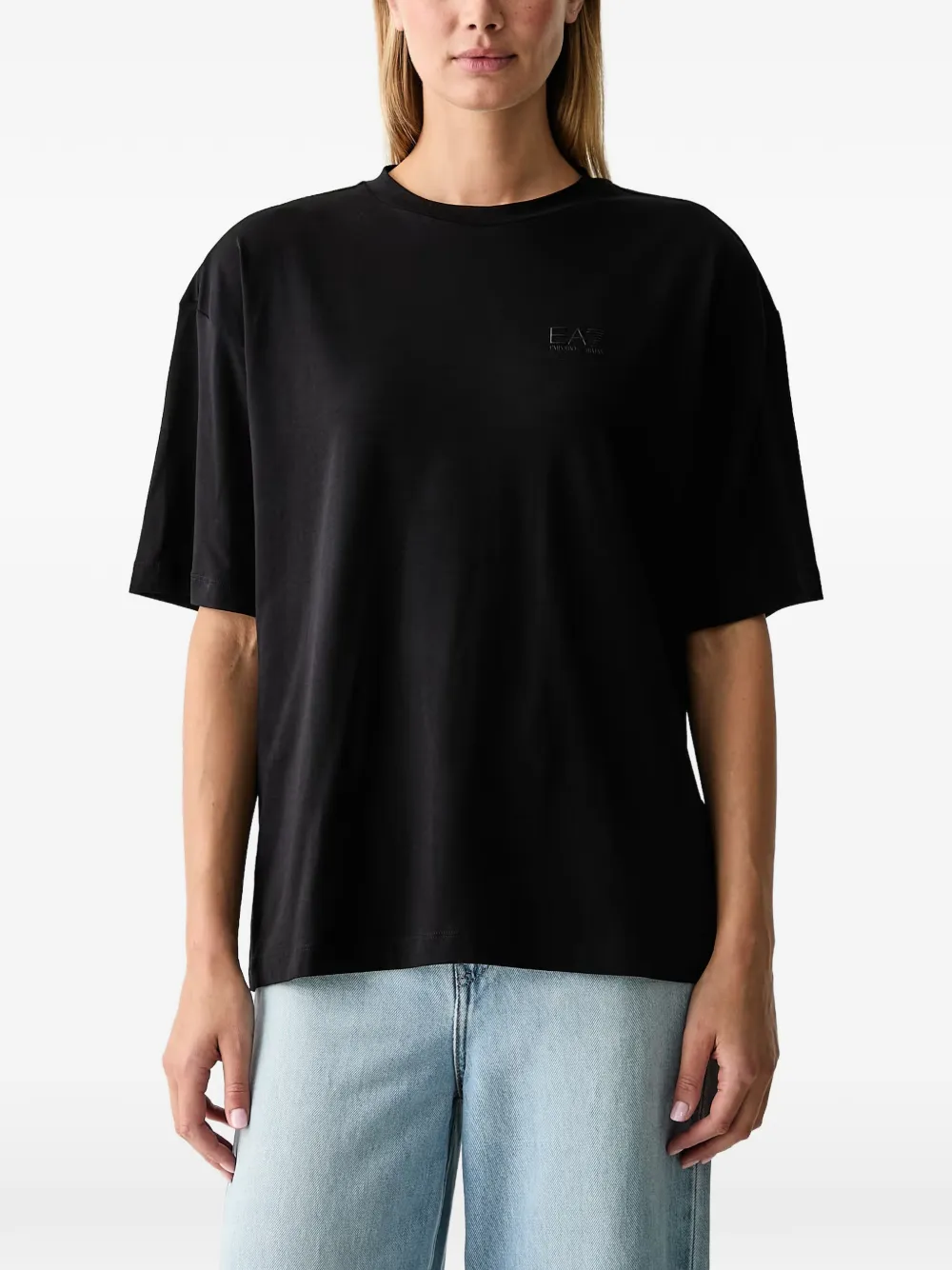 Ea7 Emporio Armani oversized logo-print T-shirt - Nero