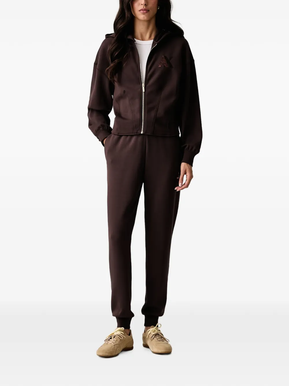 Armani Exchange Trainingsbroek met logo-detail Bruin