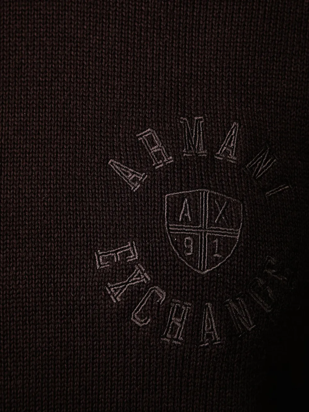 Armani Exchange Trui met raglanmouwen en geborduurd logo Bruin
