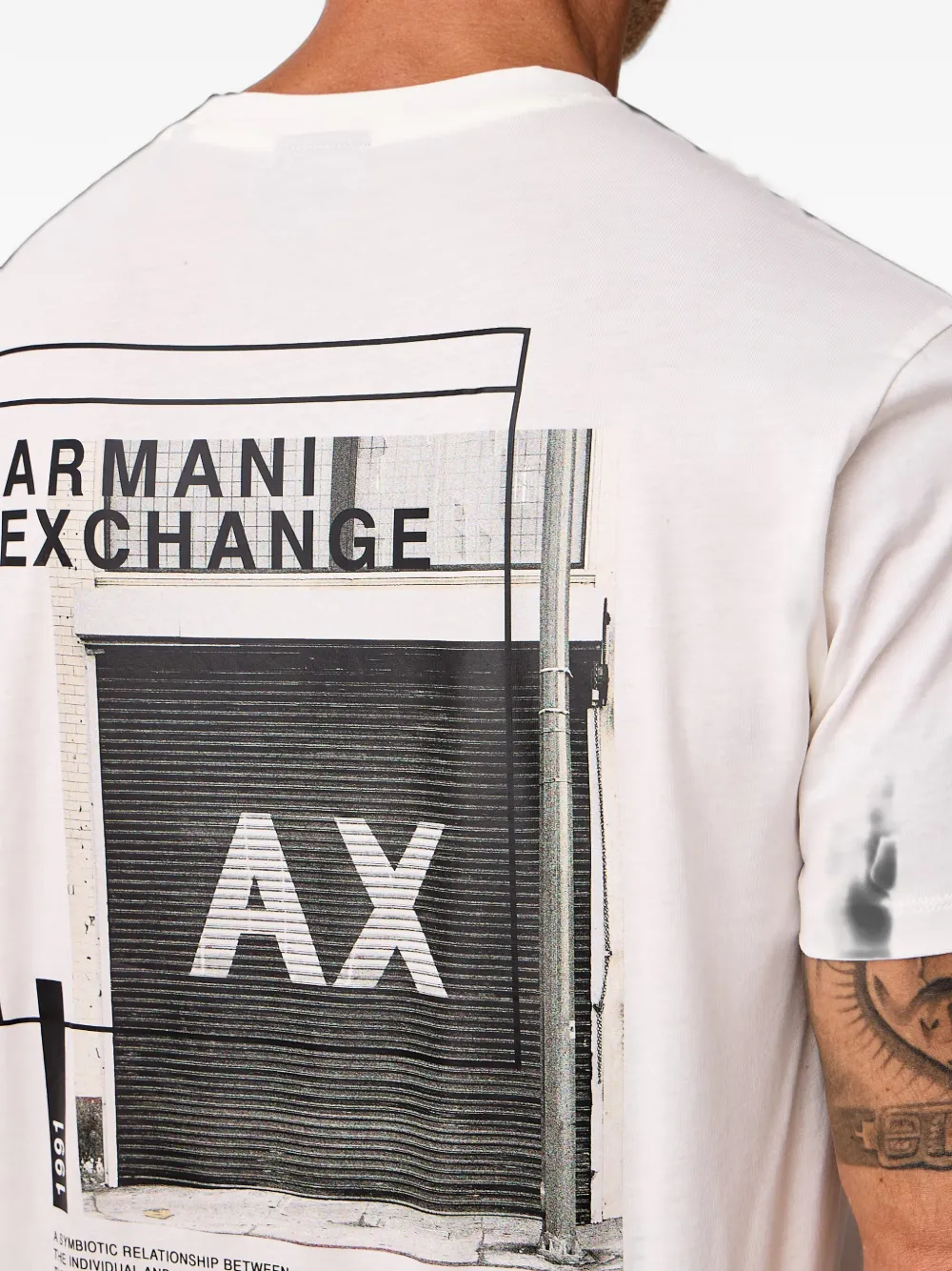 Armani Exchange T-shirt met logoprint Wit
