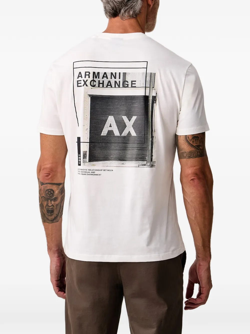 Armani Exchange T-shirt met logoprint Wit